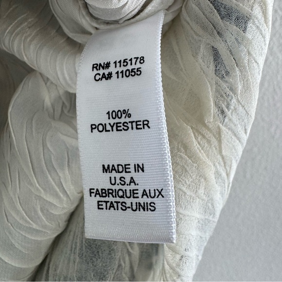 Komarov Crinkle Midi Dress Sheer Boho Blue Cream 2 Pc Layered Textured Stretch - Picture 14 of 15